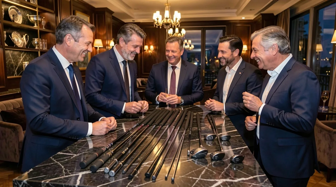 Membres du club échangeant lors d'une soirée de fitting privé